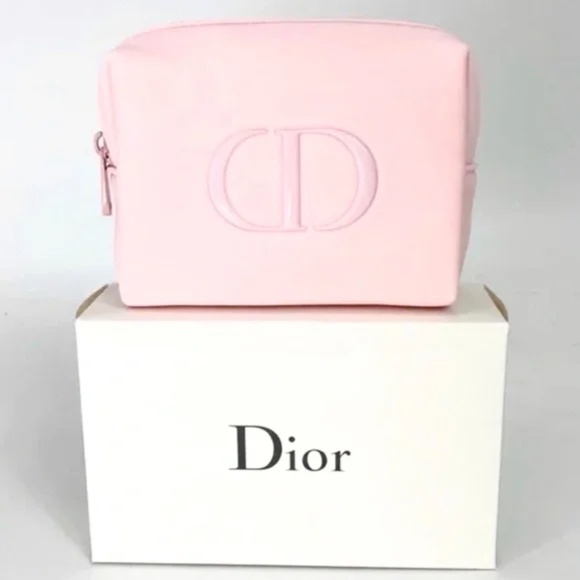 NIB DIOR Bag Pink Large Pouch Case NEW with BOX - Picture 1 of 5